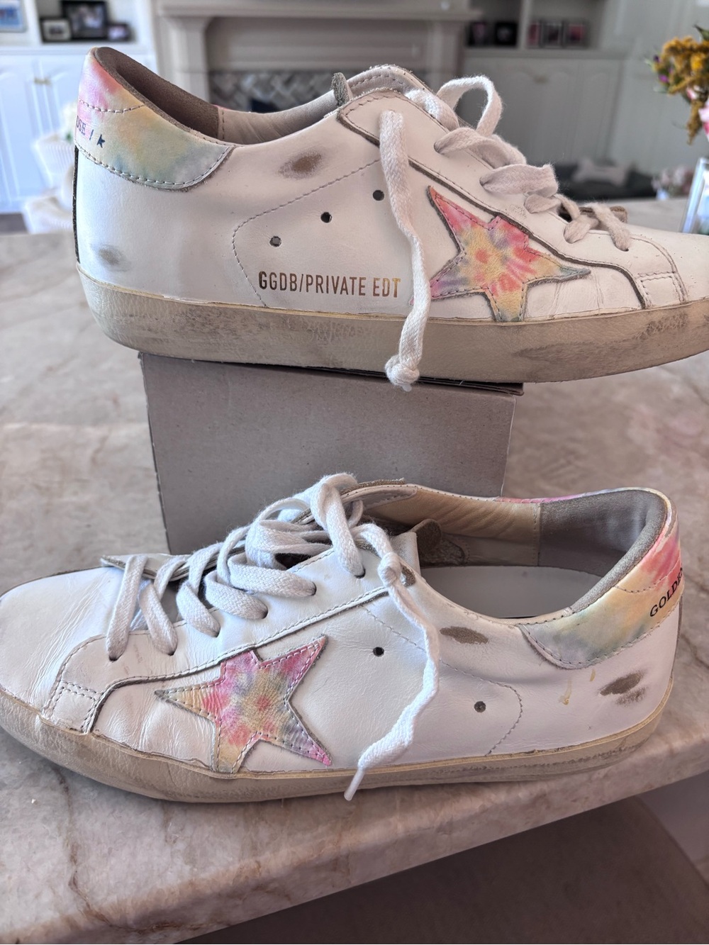 Golden Goose Super Star White/ Multicolor sneakers size 37 (women’s 7)